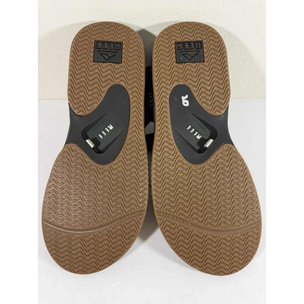 Reef Fanning Baja Sandal Black Men Size 13 Unisex EURO 46 Built In Bottle Opener
